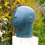 'Head II' Bronze sculpture by Christopher Marvell