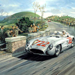 Michael Turner 'Stirling Moss Mille Miglia' Oil on canvas